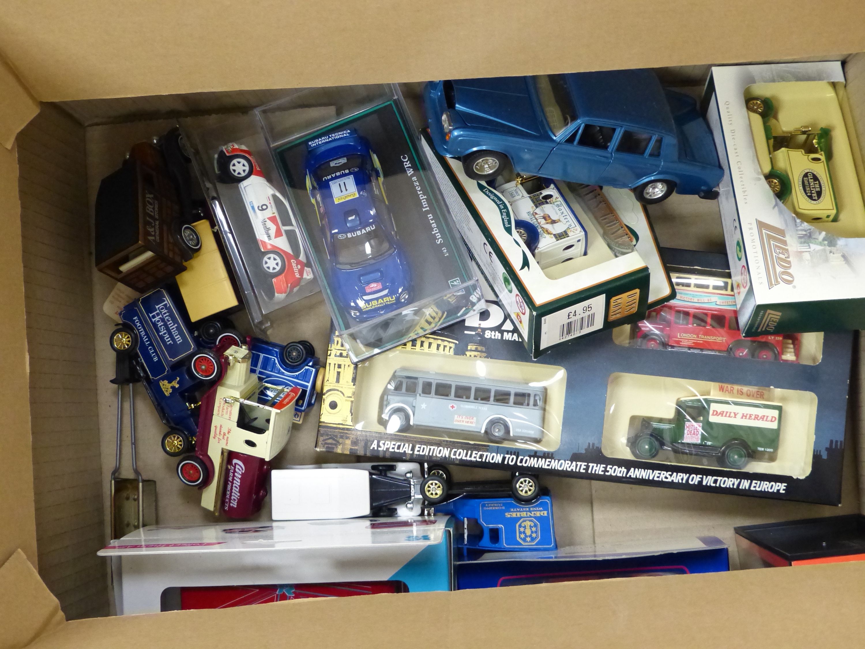 A collection of Matchbox, Dinky and other model cars and other toys